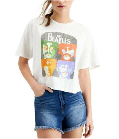 ジャンクフード Junk Food Womens The Beatles Crop Graphic T-Shirt White Medium レディース