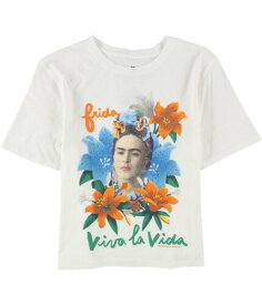 ジャンクフード Junk Food Womens Viva La Frida Crop Graphic T-Shirt White Medium レディース