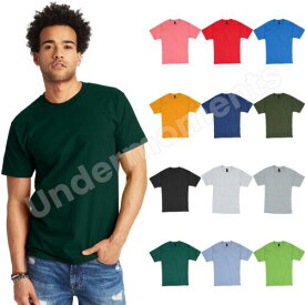 Hanes 5180 Mens Short Sleeve Beefy T Cover Seamed 100% Cotton Crew Neck T-Shirt メンズ