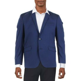 ケネスコール Kenneth Cole Reaction Mens Blue Woven Two-Button Blazer Jacket 42S メンズ