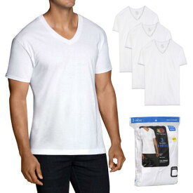 フルーツオブザルーム Fruit of The Loom Men's 3 Pack Casual Wear Dual Defense Tag-Free V Neck T Shirts メンズ