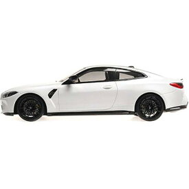 Minichamps 1/18 Diecast Model Car 2020 BMW M4 White with Carbon Top Rubber Tires