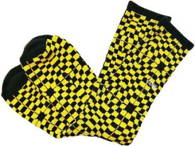 バンズ Vans Off The Wall Men's Micro Checkerboard Crew Socks - Yellow/Black メンズ