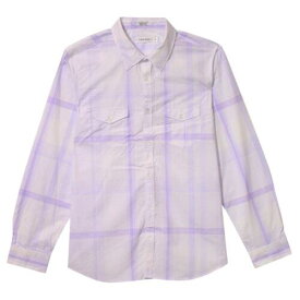 カルバンクライン Calvin Klein Men's Classic Fit Cotton Dressy 40GW184 Wisteria Long Sleeve Shirt メンズ