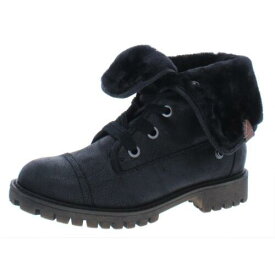ロキシー Roxy Womens Bruna Black Ankle Combat Boots Shoes 6 Medium (B M) レディース