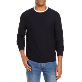 The Men's Store Mens Navy Cotton Heathered Crewneck Sweater XXL メンズ