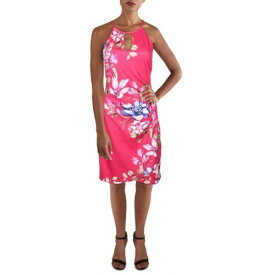 ゲス Guess Womens Pink Floral Print Above Knee Summer Halter Dress 10 レディース