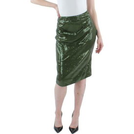 ゲス Guess Womens Green Sequined Festive Casual Midi Skirt M レディース