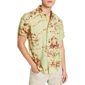 ゲス Guess Mens Slim Fit Retro Hawaiian Hawaiian Print Shirt メンズ
