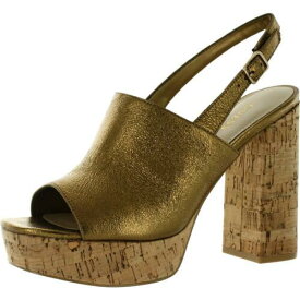 ゲス Guess Womens Caleesi Cork Block Heel Peep Toe Platform Sandals Shoes レディース