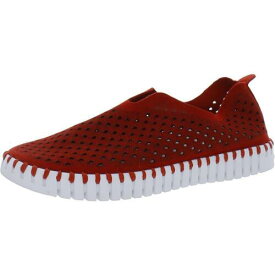 Ilse Jacobsen Womens Red Slip On Flat Casual Loafers 36 Medium (B M) レディース