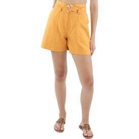 ジョナサンシンカイ Jonathan Simkhai Womens Orange Belted Wide Leg High-Waist Shorts 0 レディース