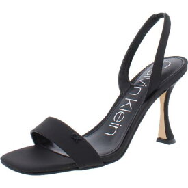 カルバンクライン Calvin Klein Womens Byrona Black Open Toe Pumps Shoes 6 Medium (B M) レディース
