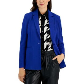 アンクライン Anne Klein Womens Blue Office One-Button Blazer Jacket Petites PL レディース
