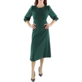 カルバンクライン New ListingCalvin Klein Womens Green Crewneck Midi Business Wear to Work Dress 12 レディース