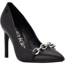 カルバンクライン Calvin Klein Womens Heari Faux Leather Chain Slip-On Pumps Shoes レディース