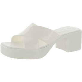 ジェフリーキャンプベル Jeffrey Campbell Womens White Patent Block Heel Shoes 9 Medium (B M) レディース