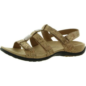 バイオニック Vionic Womens Amber Beige Cork T-Strap Sandals Shoes 9.5 Medium (B M) レディース