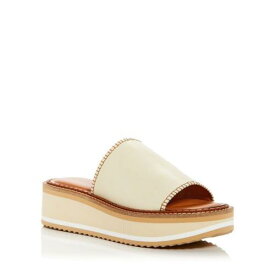Clergerie Paris Womens Fast Leather Slip On Slide Sandals Flats レディース