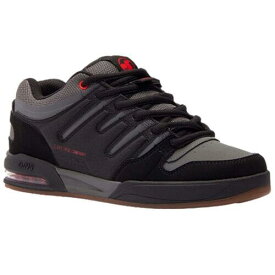 ディーブイエス DVS Men's Tycho Black Red Charcoal Nubuck Low Top Sneaker Shoes Clothing Appa... メンズ