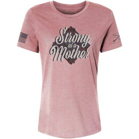 グラント Grunt Style Women's Relaxed Fit Strong As A Mother T-Shirt - Pink レディース