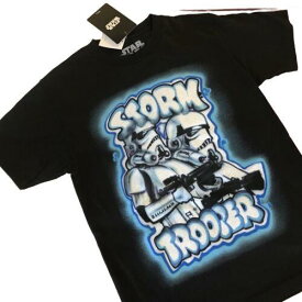 スター Star Wars T-Shirt Phade Storm Troopers Small Black NWT 100% Cotton Airbrushed メンズ