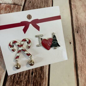 H&M Brooches Pins Christmas Tree Bells NWT Candy Cane ユニセックス