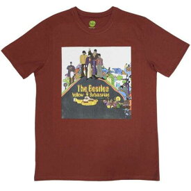 The Beatles-Rubber Soul- ソウル The Beatles - Yellow Submarine Album Cover - Red T-shirt メンズ