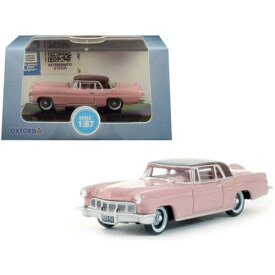 Oxford Diecast 1/87 (HO) Scale Model Car 1956 Lincoln Continental Mark II Pink