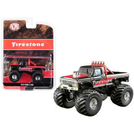 Greenlight 1/64 Monster Truck 1974 Ford F-250 Firestone for ACME Black and Red
