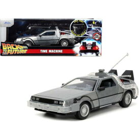 Jada Toys Jada 1/24 Model Car DeLorean Metal Time Machine with Lights Back to the Future
