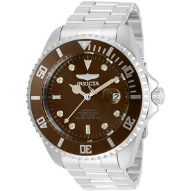 Invicta Men's Watch Pro Diver Automatic Brown Dial Silver Steel Bracelet 35720 メンズ