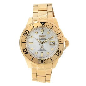 Invicta Men's Watch Grand Diver Automatic MOP Dial Gold Steel Bracelet 13939 メンズ