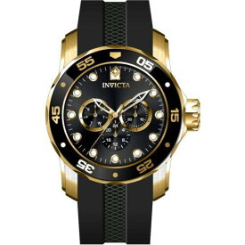 Invicta Men's Watch Pro Diver Scuba Quartz Black Silicone Rubber Strap 45720 メンズ