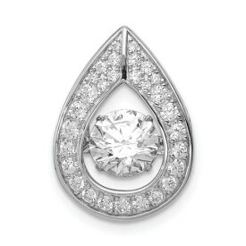 Jewelry Sterling Silver Platinum-plated Vibrant Swarovski Zirconia & CZ Pendant ユニセックス