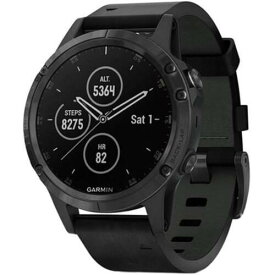 Garmin Unisex Smartwatch Fenix 5 Plus Black Strap Heart Rate GPS 010-01988-06 ユニセックス