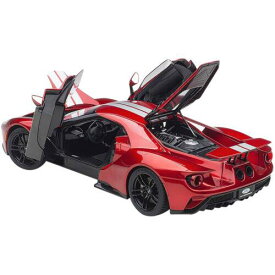 AUTOart Autoart 1/18 Model Car 2017 Ford GT Liquid with Rubber Tires Red and Silver