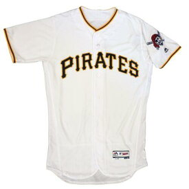 Majestic マジェスティック Mens MLB Pittsburgh Pirates Authentic On Field Flex Base Jersey - Home White メンズ