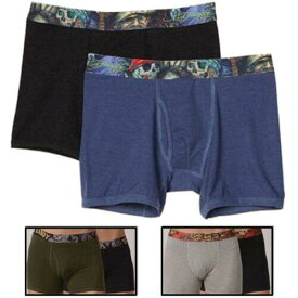 エドハーディー Ed Hardy Men's 2 Pack Tattoo Boxer Brief Underwear メンズ