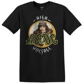 AC/DC Hard Rock Heavy Metal Band Men's High Voltage Album Angus Young T-Shirt メンズ