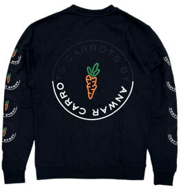 Carrots By Anwar Carrots Men's Half Shadow Logo Crewneck Sweatshirt in Black メンズ