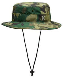 Hurley Men's Backcountry Camouflage Boonie Bucket Hat Cap - Camo Green メンズ