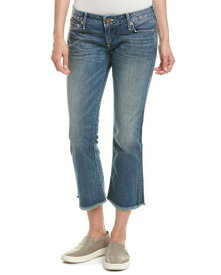 True Religion Women's Karlie Low Rise Bell Bottom Cropped Flare Jeans in Blue Z レディース