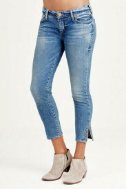True Religion Women's Casey Super Skinny Rivet Crop Stretch Jeans in Gypset Blue レディース