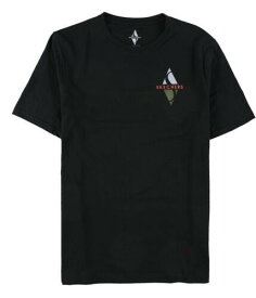 スケッチャーズ Skechers Mens Chest Box Diamond Graphic T-Shirt Black Medium メンズ