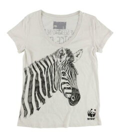 Forever 21 Womens Zebra Graphic T-Shirt Beige Small レディース