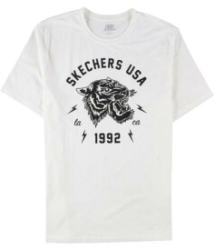 スケッチャーズ Skechers Mens LA CA 1992 Graphic T-Shirt White Large メンズ