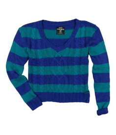 Ecko Unltd. Womens Open Neck Stripe Metallic Cable Cardigan Sweater レディース