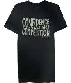 リーボック Reebok Womens Confidence Has No Competition Graphic T-Shirt Black Small レディース