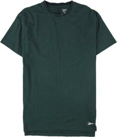 リーボック Reebok Mens Combat Perforated Cotton Basic T-Shirt Green Medium メンズ